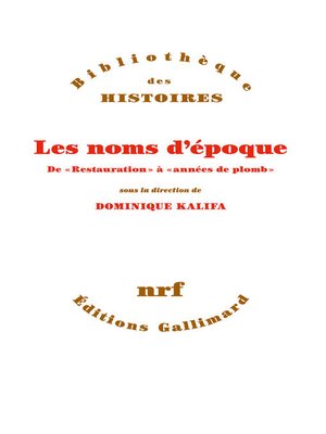 cover image of Les noms d'époque